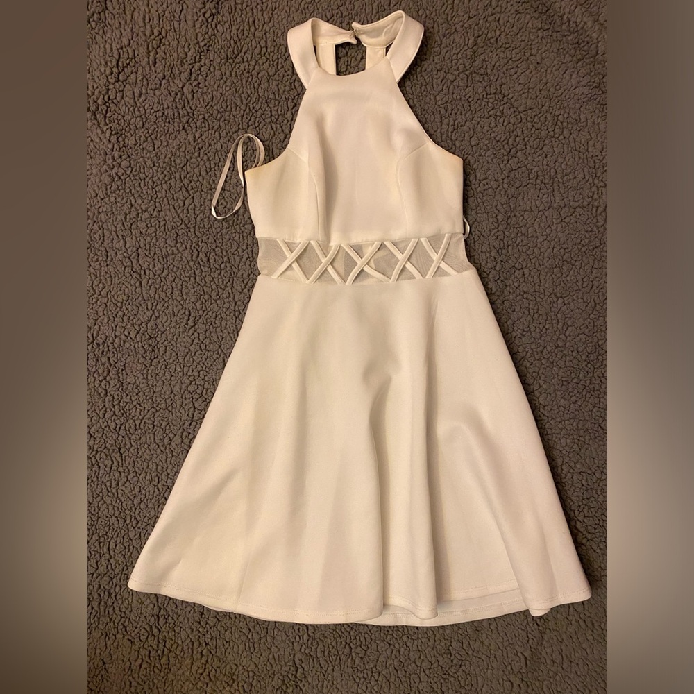 My Michelle White Halter Dress